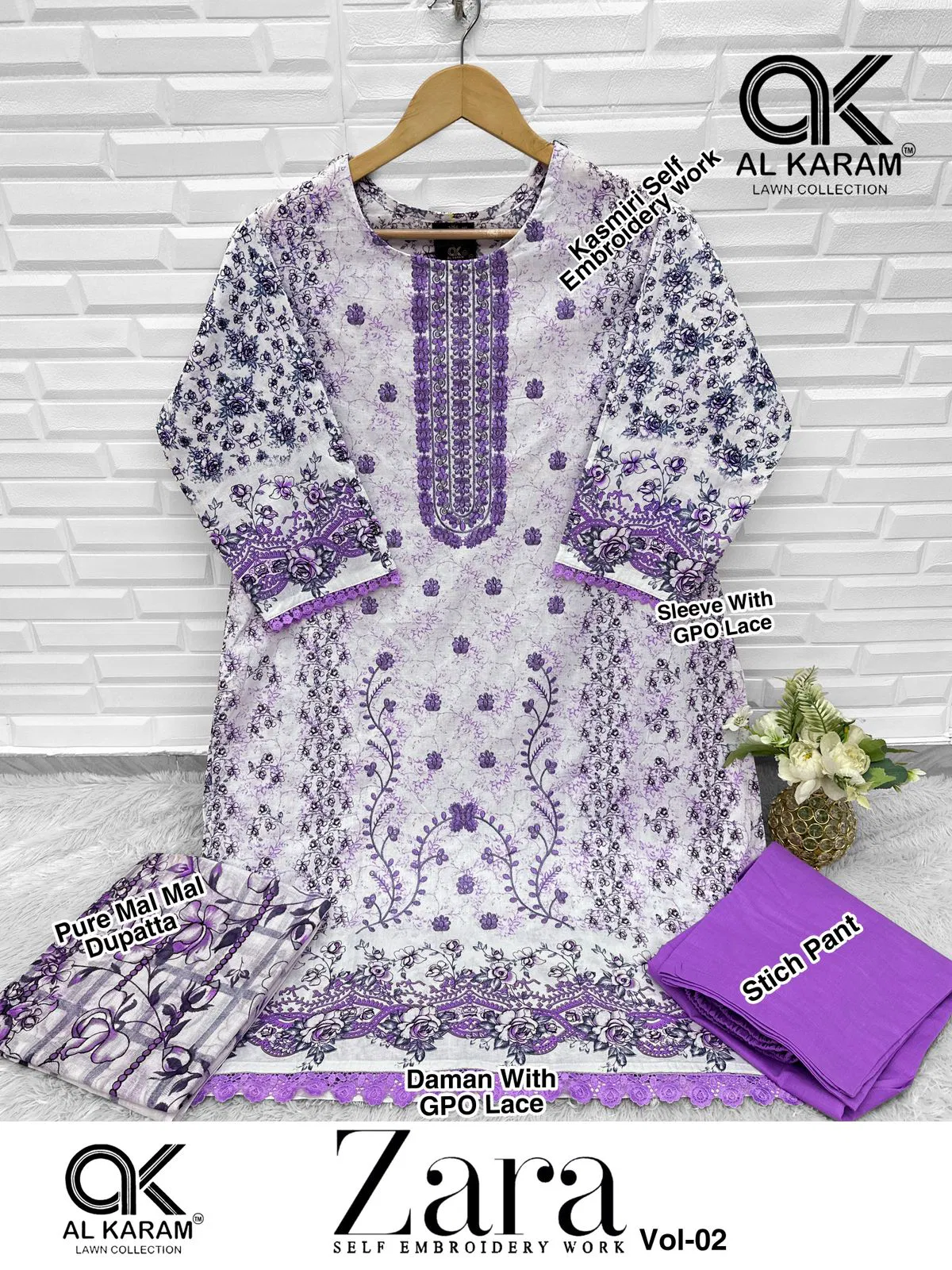 Zara Vol 2 By Al Karam Lawn Cotton Printed Wholesale Readymade Suits In India